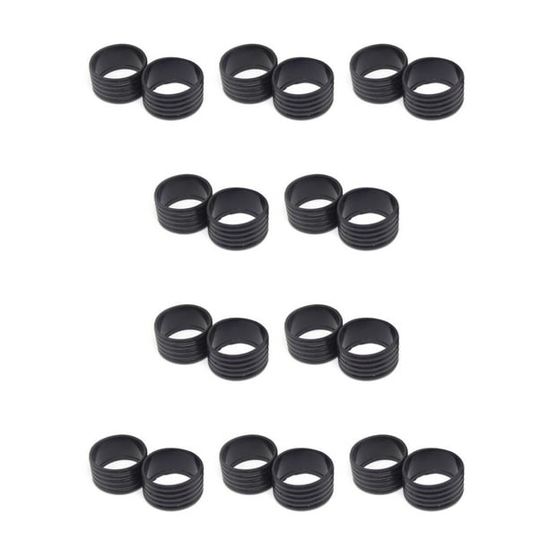 Greeniant 2 piezas agarre de raqueta anillo de goma mango Overgrip Fix bandas Kit agarre cinta Protector Universal profesional al aire libre negro Negro 10piezas Greeniant CBP165212