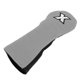 thumbnail image 2 of Funda de tela mixta para palo de golf, protector de cabeza de poliéster tejido, impermeable, de poliuretano, con patrón en X para entrenamiento de rutina, gris y negro., 2 of 14