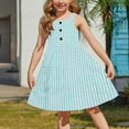 thumbnail image 4 of Moocorvic Girl Dresses Summer Casual Sleeveless Button Down Swing Flowy Tiered Sundress with Pockets, 4 of 9