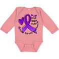 thumbnail image 3 of Inktastic Love, Care, Cure Cystic Fibrosis Awareness Purple Ribbon Boys or Girls Long Sleeve Baby Bodysuit, 3 of 5