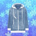 thumbnail image 4 of Somuwie Autumn and Winter Women's Long Sleeve Double-Faced Fleece Zipper Printed Hooded Jacket, 4 of 4