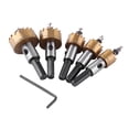 thumbnail image 1 of Juego de 5 brocas de titanio HSS para sierras de corona, herramientas de corte para metalurgia, 16-30 mm, 1 of 10