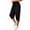 Black, variant on WellSize Plus Size Capris Pants for Women Lightweight Casual Joggers with Pockets Loose Fit High Waisted Pants