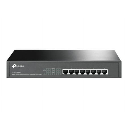 TP-Link TL-SG1008MP V2 | 8 Port Gigabit PoE Switch | 8 PoE+ Ports @153W | Rackmount | Plug & Play | Sturdy Metal | Shielded Ports | Limited Lifetime Protection | Overload Protection w/ Port Priority