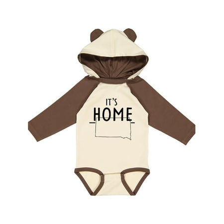 

Inktastic It s Home- State of South Dakota Outline Gift Baby Boy or Baby Girl Long Sleeve Bodysuit