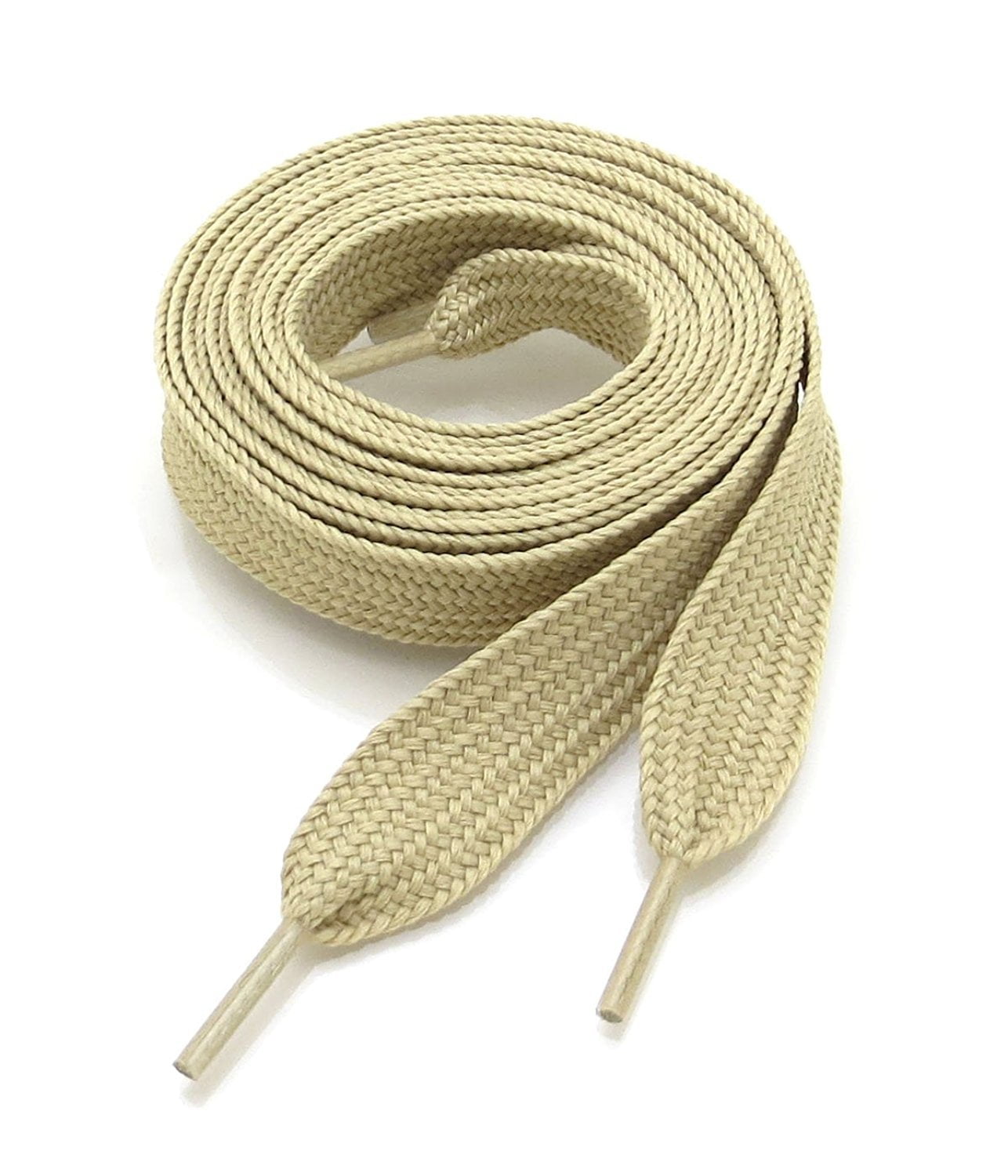 Oval Sneakers Shoelaces "Beige" 45" Athletic Shoelaces 1,2,4,6.12 Pairs 