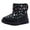 Black, variant on FRSASU Kids Shoes Toddler Little Kid Snow Boots for Boys Girls Outdoor Winter Shoes Cotton Boots White 6.5 M(37)