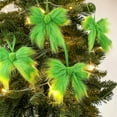 thumbnail image 3 of Dalrosia 12PCS Green Christmas Bows Faux Fur Christmas Bow Ornaments Xmas Tree Wreath Bows Hanging Decorations for DIY Craft Garland Wedding Holiday Party Supplies, 3 of 6