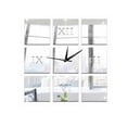 thumbnail image 2 of Adhesivo de pared Reloj 3D Espejo Calcomanía de pared Reloj Cuadrado Cartel de bricolaje para la decoración de la oficina en casa, Plata Methold HA003670-01, 2 of 6