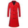 thumbnail image 5 of INSPIRE CHIC Winter Coats for Men's Notched Collar Double Breasted Long Trench Coat, 5 of 6