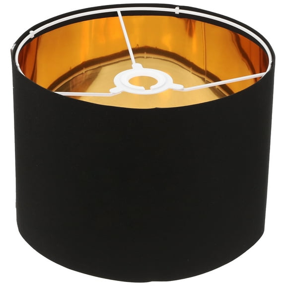 HAMPPLIES Lampshade Black Metal Linen 1Set 9.8X9.8X7.1In