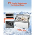 thumbnail image 2 of KFFKFF Commercial Ice Cream Display Case, 9.3 Cu.ft Chest Freezer, -19 to 3℉ Temp Adjustable Mobile Top Deep Freezer, 2 of 9
