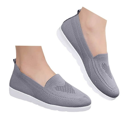 Mepaouo Women s Mesh Flats Shoes Breathable Casual Slip on Shoes Work Walking Flat Loafers Shoe