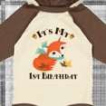 thumbnail image 4 of Inktastic 1st Birthday Woodland Fox Boys or Girls Long Sleeve Baby Bodysuit, 4 of 5