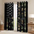 thumbnail image 2 of Homewish Black Monogrammed L Curtains Pack of 2 (42x84 Each) for Teen, Rustic Hunting Deer Curtains Blackout, Western Countryside Bedroom Curtains, Black Out Curtains Decor, 2 of 6