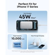 Anker Nano Power Bank, 10,000mAh Portable Charger with 2.3 ft InstaCord Retractable Cable, 45W Max Compact Battery Pack, Smart Display