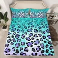 thumbnail image 2 of Manfei Gradient Bling Glitter 4-Piece Full Size Sheets for Children Teens Female,Cheetah Leopard Print Bed Sheets,Dreamy Princess Lightweight Sheet Sets,Super Cozy Room Decor, 2 of 7