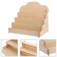 thumbnail image 4 of KAKOWELY Tiered Greeting Card Display Stand Wooden Sticker Display Stand Table Display Trade Shows Rack Portable Card Display Rack for Vendors Retail Counter,15.75X"X14.17"X10.43", 4 of 5