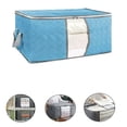 thumbnail image 1 of ziplock bag storage organizer,Bag Organizers Anti Proof Clothes Storage Container Zipper Bag With Clear Window Carry Handles For Blanket Comforter Bedding Closet Storage Boxes,Blue, 1 of 3