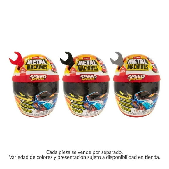 Vehículo de Juguete Zuru Metal Machines Speed Heroes Auto de Carreras con Luz y Sonido Multicolor