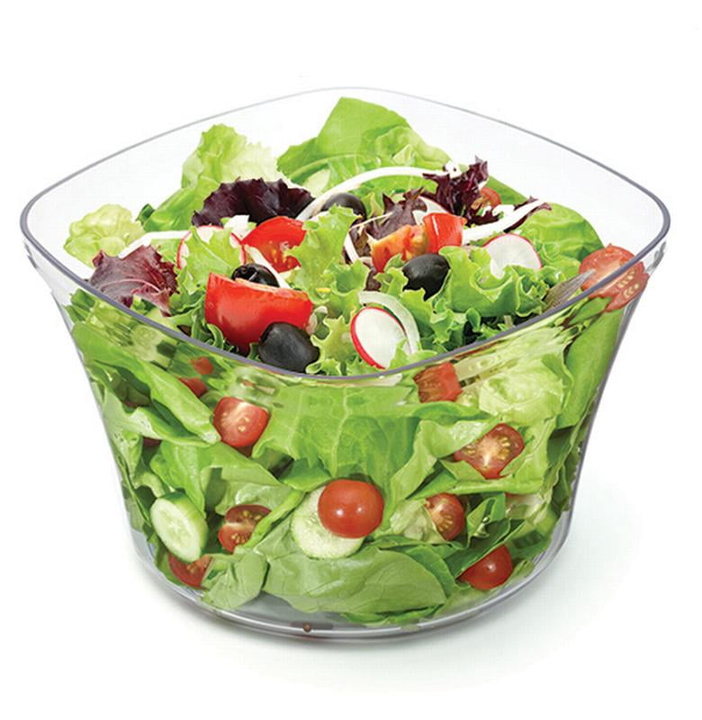 Starfrit Salad Spinner, 5L Capacity, Retractable Handle, Quick-Action Brake, Non-Slip feet, Bowl for Mixing and Serving, Dishwasher Safe