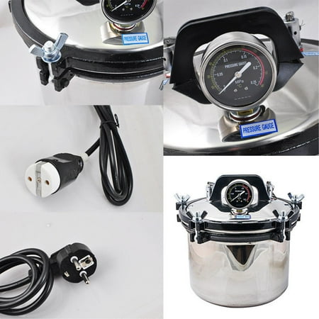 Portable 8L Autoclave Steam Sterilizer: Efficient and Convenient Solution for Dental and Equipment Sterilization - Ideal for Labs, , and More ()