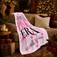 thumbnail image 3 of My Pink Era Bold Heart Power, Cozy Typography Art Scene, Warm Flannel Blanket for Living Room and Reading Nook, Art Lovers Valentine's Day Gift, Artistic Home Decor, 3 of 9