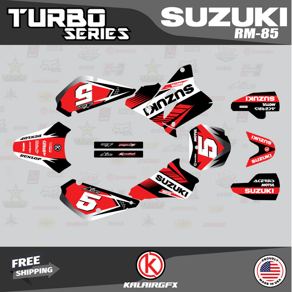 Kalair GFX Graphics Kit for Suzuki RM85 (2005-2023) Turbo Series