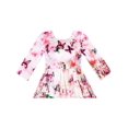 thumbnail image 4 of Girls Dress Satin Silk Butterfly City Building View Pink 4 Years, 4 of 4
