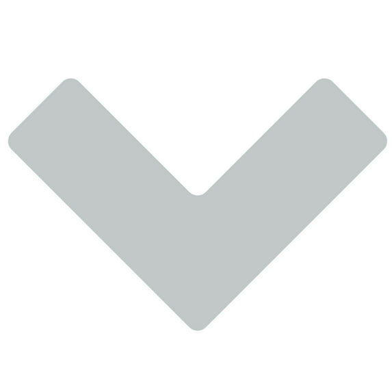 LiteMark 6 Inch Grey Angle Decal Stickers for Floors and Walls - Pack of 20