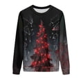 thumbnail image 6 of YUGYXL Funny Ugly Christmas Sweatshirt for Women Santa Print Oversized Pullover Fleece Lined Warm Holiday Tops A Multicolor XXL, 6 of 9
