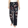 thumbnail image 2 of Lsque Vintage American Deer Print Women's Pajama Pants, Lounge Pant - Comfortable Home Wear,Elastic Waistband, Stylish Design-Medium, 2 of 9