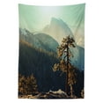 thumbnail image 3 of Ambesonne American Tablecloth Rectangular Table Cover, Misty Morning Yosemite, 60"x84", Teal Brown, 3 of 4