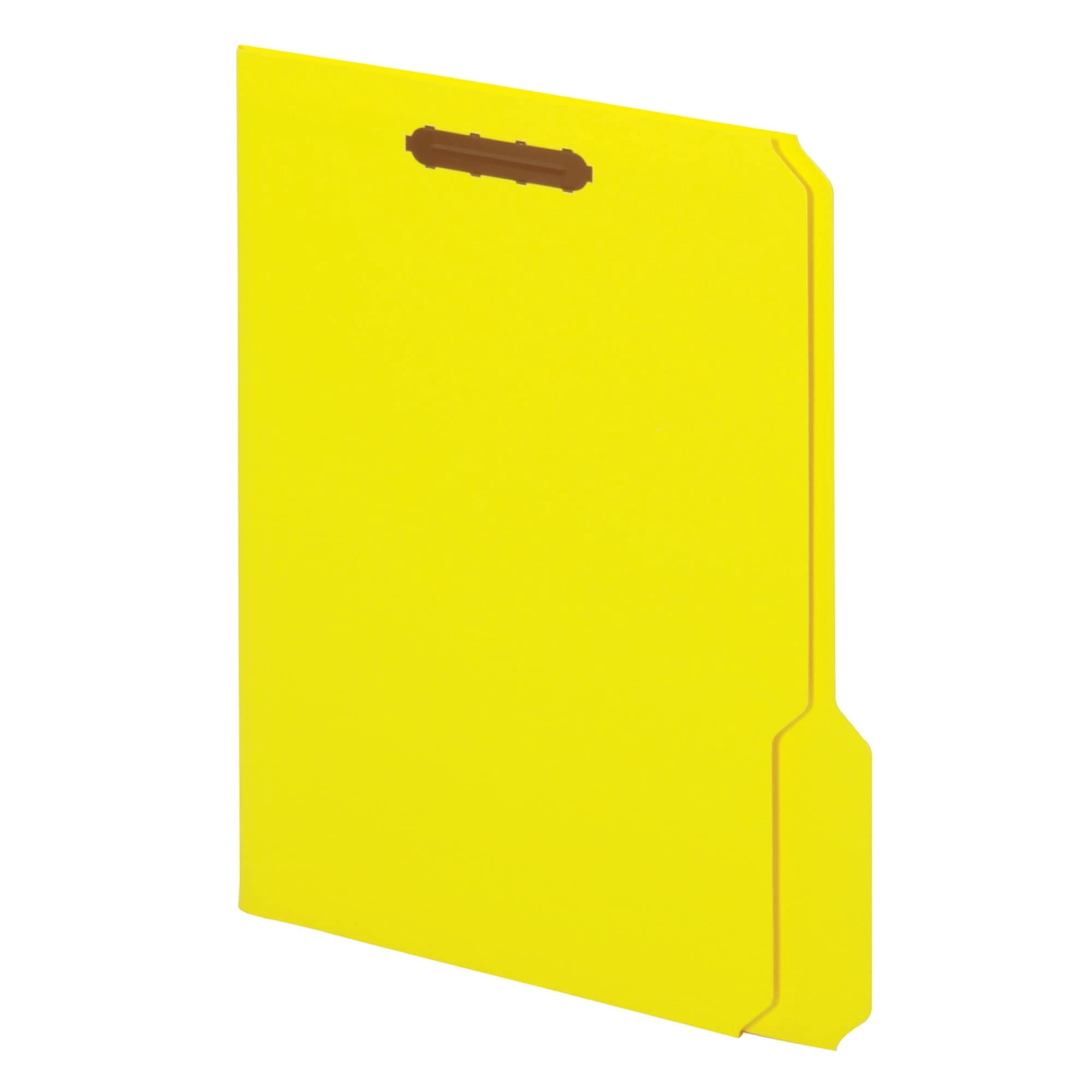 Office Depot Color Fastener File Folders, Letter Size, Yellow, Pack Of 50, OD22940