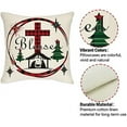 thumbnail image 3 of Christmas Pillow Covers, Set of 4 Throw Pillow Cases with Hidden Zipper Black and Red Plaid Cross Square Pillow Covers for Sofa Couch Home Xmas Decoration (18x18), 3 of 3