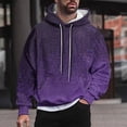 thumbnail image 2 of SwiftWear Trendy Printed Hoodies for Men Casual Hooded Sweatshirts Loose Fit Pullover Long Sleeve Tops Sweatshirt, Purple M, 2 of 6