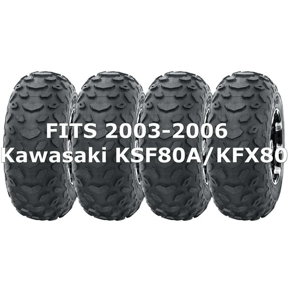 Set 4 2003-2006 Kawasaki KSF80A/KFX80 WANDA Sport ATV tires 19x7-8 19x7x8
