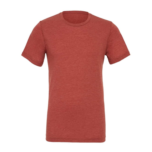 BELLA+CANVAS T-Shirt Unisexe Col Rond Tri-Mélange Manches Courtes, G, Argile Tri-Mélange