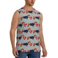 thumbnail image 2 of Fotbe Dachshund Dog Heart Men's Camiseta sin Mangas Estampada para Hombres, Playera Casual para Gimnasio, Entrenamiento, Playa-Medium, 2 of 7