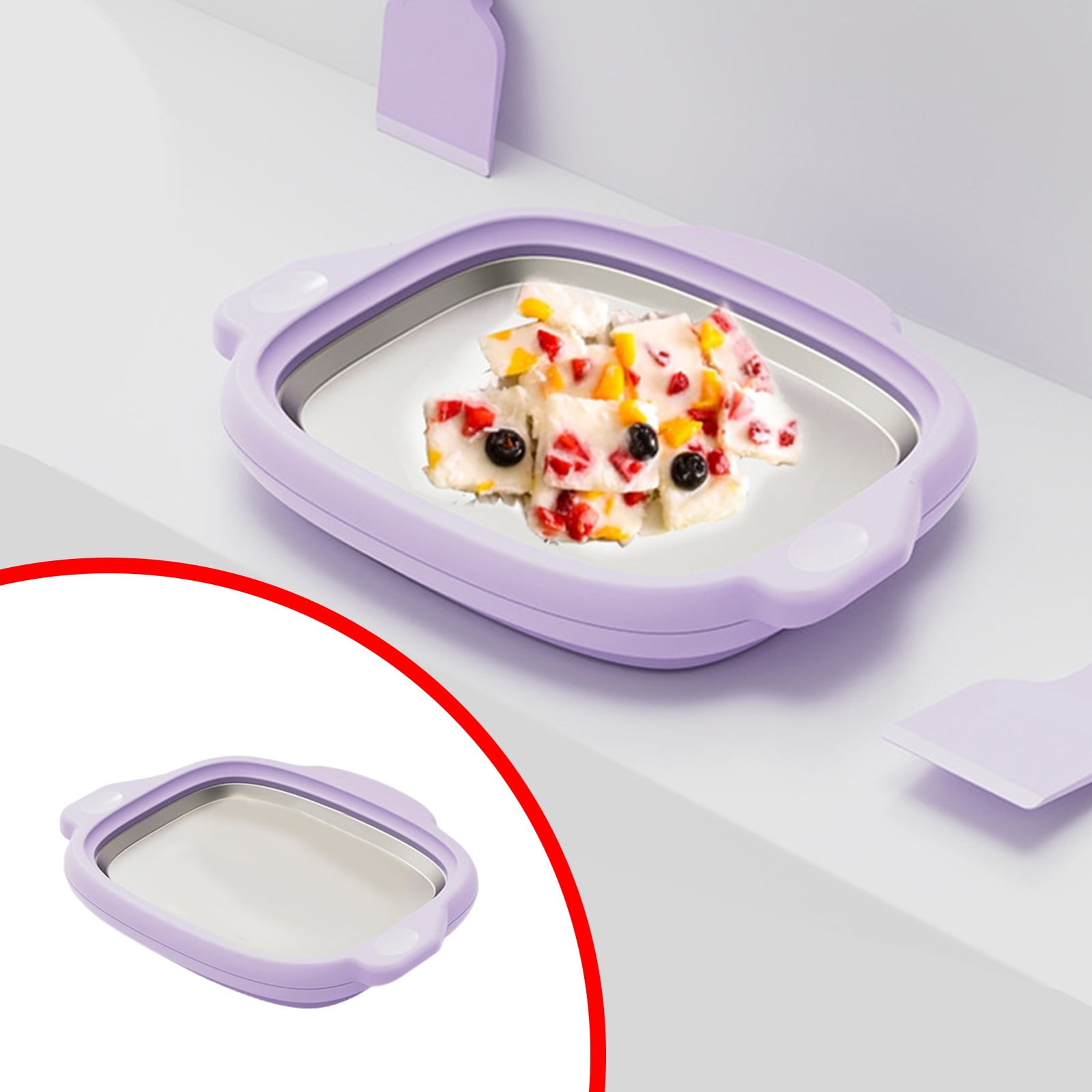 Baking Trays Cookie Nonstick Sheet Plastic 1 homemade yogurt ice cream maker+2 scoops