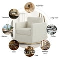 thumbnail image 3 of Swivel Accent Chair, Premium Barrel Chair for Living Room, Comfy Single Sofa Chair, Round Swivel Couch Chair, Living Room Chairs for Adults, Accent Bucket Chairs for Club/Bedroom, 3 of 8