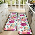 thumbnail image 4 of Kitchen Rugs Sets Of 2,Pioneer Flower Floral Print Pattern Anti Fatigue Kitchen Mat Rugs Non Slip Washable,Decorative Kitchen Floor Mats for Kitchen,Sink,Laundry,17"x47"+17"x47", 4 of 5