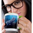 thumbnail image 2 of 3dRose, Military Submarine, 15oz Two-Tone Green Mug, 2 of 7