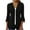 01Black, variant on pbnbp Plus Size Cardigan for Women Classic Button Down 3/4 Sleeve V Neck Open Front Summer Lightweight Cover Ups Causal Loose Dressy Blouses