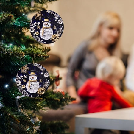 

Party Decorations Christmas Mysterious Navy Blue And Gold Craft Pendant Christmas Acrylic Decoration Home Car Art Decoration