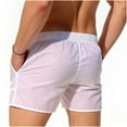 thumbnail image 4 of Nmnitkp Mens Swim Trunks Comfortable Fit Faddish Solid Shorts With Pocket Quick-Dry Fabric Men Swim Shorts UPF 50+ Sun Protection Swimtrunks White,XL, 4 of 7