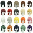 thumbnail image 2 of XmhyTop Cosplay Unisex Short Straight Wig, Loose Fluffy Full Hairpiece for Women & Men, Ideal for Anime Parties & Costume Events, Dark Blonde, 2 of 2