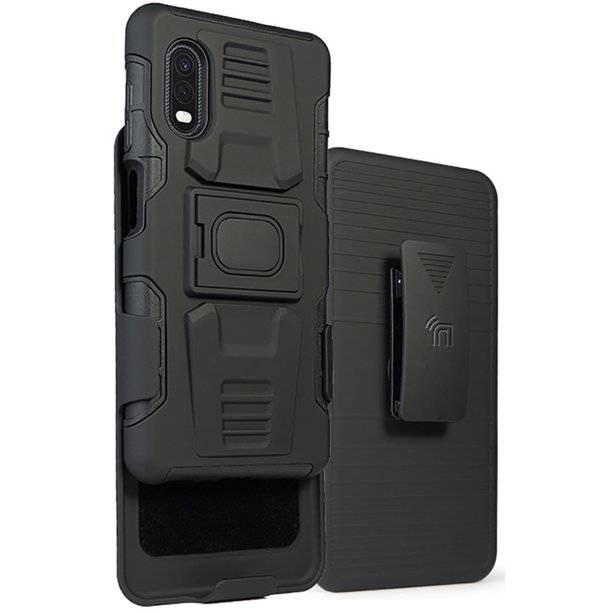 Case and Clip for Galaxy XCover Pro, Nakedcellphone Rugged Ring Grip