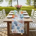 thumbnail image 4 of Table Runners 70 Inches Long Dress Scarves, Blue Coastal Farmhouse Coffee/Dining/Kitchen Table Decor, Holiday Table Runner, Coral Shell Starfish Seahorse Summer Beach 13x70 Inch, 4 of 9