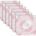 thumbnail image 6 of GZHJMY Valentine's Day Bunny Cloth Napkins Set of 4, Reusable Washable Oversized Table Napkins for Family Wedding Dinner Party Home Decor, 20 Inch Decorative Washcloths, 6 of 7